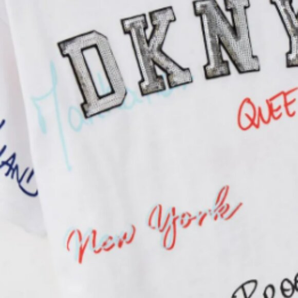 NWT DKNY white scribble girls dress set size 10 - Picture 3 of 9